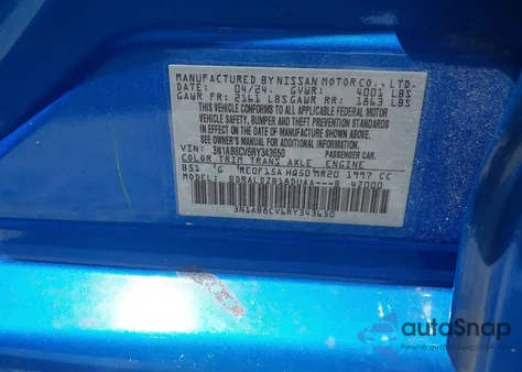 2024 Nissan Sentra Sv Xtronic Cvt from USA, damaged, VIN 3N1AB8CV6RY343650